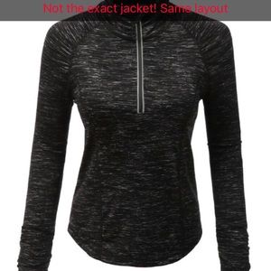 Pull over athletic jacket with thumb-holes